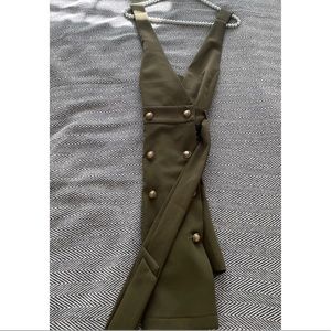 Forever 21 Dark Olive Green Woven Dress